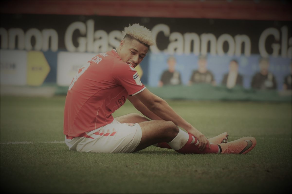 Lyle Taylor in his last game for Charlton Athletic